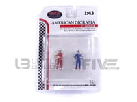 AMERICAN DIORAMA 1/43 - FIGURINES RACING LEGENDS 1980 SET OF 2 FIGURES 76450