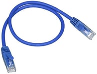 LINK Câble réseau Catégorie, 6 A, Non blindé UTP AWG24, Couleur Bleu halogène, 0,5 m