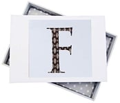 White Cotton Cards Alphabetics, Mini Photo Album, Initial F, White Board, Multi-Colour, 12.5 x 17.5 x 2.5 cm