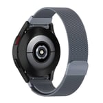 Samsung Galaxy Watch 4 41mm / Watch4 40mm/44mm - Milanesiskt band i rostfritt stål 20mm - Grå