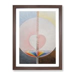 What A Human Being Is By Hilma Af Klint Classic Painting Framed Wall Art Print, Ready to Hang Picture for Living Room Bedroom Home Office Décor, Walnut A3 (34 x 46 cm)