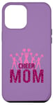 Coque pour iPhone 14 Pro Max Cheer Mom Pom-pom girl Rose Couleur Femme Pom-pom girl