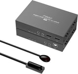 Extendeur Hdmi 4K@60Hz Transmission 100M Via Un Câble Réseau Cat5E/6/7/8, Prise En Charge Du Contrôle Kvm, Télécommande Ir, Fonction De Boucle Locale