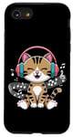 Coque pour iPhone SE (2020) / 7 / 8 Music Cats Musical Note Outfit For Musicians Headphone Cat