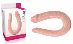 Phallus réaliste double gode réel ravissement en forme de U vaginal...