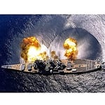 Elliot Military USA Navy USS Iowa Fires Broadside Photo Unframed Wall Art Print Poster Home Decor Premium