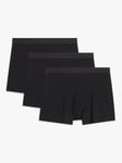 John Lewis Premium Ultra Soft Modal Trunks, Pack of 3, Black