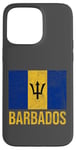 Coque pour iPhone 15 Pro Max Drapeau de la Barbade Bridgetown Moins Antilles Caraïbes