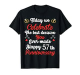 57 Years Anniversary Marriage Couples 57th Year of Marriage T-Shirt