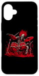 iPhone 16 Plus Skeleton Drummer Guy Rock And Roll Band Rock On Drum Kit Case