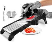 MASTERTOP Mandoline Vegetable Slicer, Stainless Steel Mandolin Food Cutter 