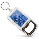 Acrylic Bottle Opener Keyring  - Blue Number Art Maths Physics  #12331