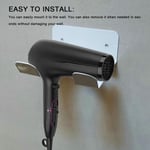 (White)Wall Mounted Hair Dryer Holder Stainless Steel Hair Blow Dryer Rack SG