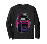 Retro Arcade Game, Arcade Game Machine Cabinet Video Gaming Long Sleeve T-Shirt