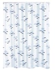 Ridder 461630-350 Helgoland Rideau de Douche Textile + Anneaux Polyester Bleu 120 x 200 cm