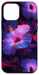 iPhone 12 mini Aesthetic Hawaiian flower Purple Hibiscus Flowers Girl Case