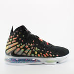 Nike Lebron XVII Black Textile Unisex Lace Up Trainers BQ3178 005 - Size UK 8