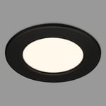 BRILONER - 1x LED Spot à encastrer 230V, spot LED salle de bain IP44, plafonnier à intensité variable en continu, spot LED, spot plat au plafond, lampe salle de bain