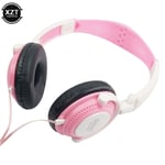 Nouveau Casque Filaire Avec Microphone Shini 3.5mm Écouteurs Casque De Jeu Pliable Super Bass Stéréo Musique Casque Pour Téléphones PC-Rose