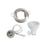 Kit Spot LED GU10 encastrable avec Ampoule LED 8W - Blanc Froid 6000K - 8000K - SILAMP