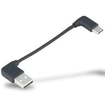 SKS GERMANY COMPIT Kabel Type C USB, câble de Charge Court avec fiche coudée, Android et Apple (Accessoire pour Le système COMPIT, pour recharger avec Le powerbank COM/Unit, Pratique et Discret)