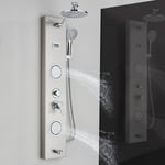 Bathroom Shower Panel Column Mixer Tower Rainfall Massage System Stainless steel