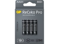 Gp Batteries B22184, Laddningsbart Batteri, Aaa, Nickel-Metallhydrid (Nimh), 1,2 V, 4 Styck, 800 Mah