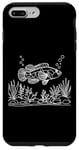 Coque pour iPhone 7 Plus/8 Plus Line Art Poisson & Ichtyologiste Marbre Gobie