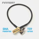 FINNSAT SMA-NAARAS/TS9 50 OHM ANTENNIKAAPELI