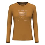 SALEWA Pure Space Game Merino T-Shirt Women, Golden Brown, L