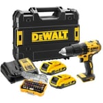 Perceuse visseuse à percussion DeWalt DCD778D2TA 18V - 2x2Ah + accessoires