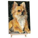 GHHKUD Peinture par Numéros pour Adulte, DIY Peinture Acrylique pour Adultes Enfants débutants Facile sur Toile 30×40 cm avec peintures et pinceaux, avec châssis en bois à monter, Animaux