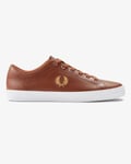 Fred Perry Baseline Mens Leather Trainers - Tan - Size UK 7