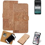 FOR Nokia C21 SMARTPHONE CASE COVER WALLETCASE CORK