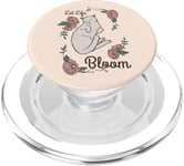 Chat Cottagecore mignon et confortable Let Life Bloom Floral Pastel Art PopSockets PopGrip pour MagSafe