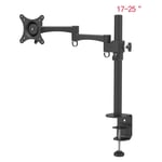 TV mount,17-25 Screens/Single Arm Desk Stand Bracket with Clamp 75x75-100x100 Adjustable Tilt Swivel