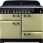 Rangemaster Elan Deluxe ELA110DFFOG 110cm Dual Fuel Range Cooker - Olive Green - A/A Rated