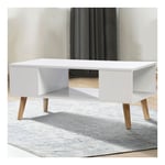 Idmarket - Table basse rectangulaire effie scandinave bois blanc