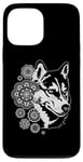 iPhone 13 Pro Max Wolf with mandala figures, Indian, yoga Case