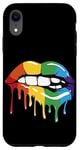 Coque pour iPhone XR LGBT Rainbow Lip Pro Gay Pride Month LGBTQ