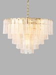 Pure White Lines Toronto Tiered Ceiling Light, Clear