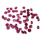 Neerupam Collection Pourpre Rougeâtre Naturelle Indien Rhodolite AAA Qualité 1.75 mm Coupe Brillante Rond Caillou