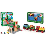 BRIO World Parking Garage for Kids Age 3 Years Up - Compatible with all BRIO Railway Train Sets & Accessories & World Battery Operated Action Train for Kids Age 3 Years Up