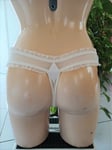 CHANTAL THOMASS STRING TAILLE 42 MODELE ARLEQUINE COLORIS IVOIRE REF 0179