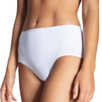 Calida Truser Natural Comfort Brief Highwaist Hvit bomull Medium Dame