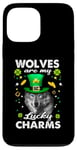 iPhone 13 Pro Max Wolves Are My Lucky Charms St Patricks Day Irish Wolf Case