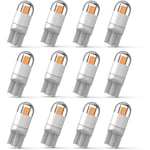 12pcs 194 led Ampoule de voiture 3030 Chipset 2SMD T10 194 168 W5W Ampoule led Wedge 1.5W 12V Plaque d'immatriculation Courtoisie Étape Carte