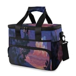 Sac Cooler, Illustration Vecteur Ciel Paysage Nuages ​​sur 15l Grand Sac Isotherme Déjeuner Pique-Nique Cooler, Cooler Sac à Dos JIAJIAFUDR