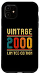 Coque pour iPhone 11 25 ans pour homme femme rétro vintage 2000 édition limitée