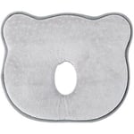 Babykudde 3d minnesskum - Spädbarnskudde för att förhindra platt huvud - Toddler Sleep Head Support Pillow för bilbarnstol och barnvagn Grå)